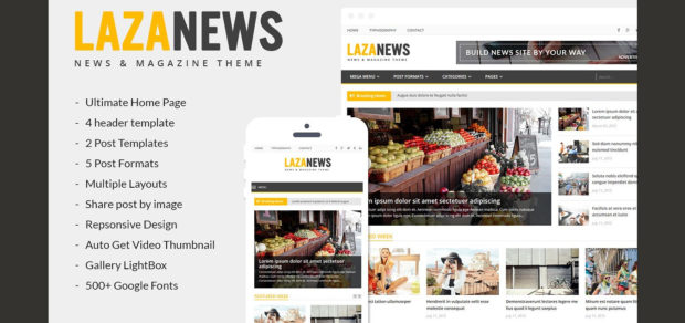 LazaNews v1.0.0 для новостей, газет, журналов